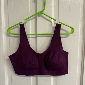 Knix Purple Scoop Neck Supportive Active Wireless Bra Size L++